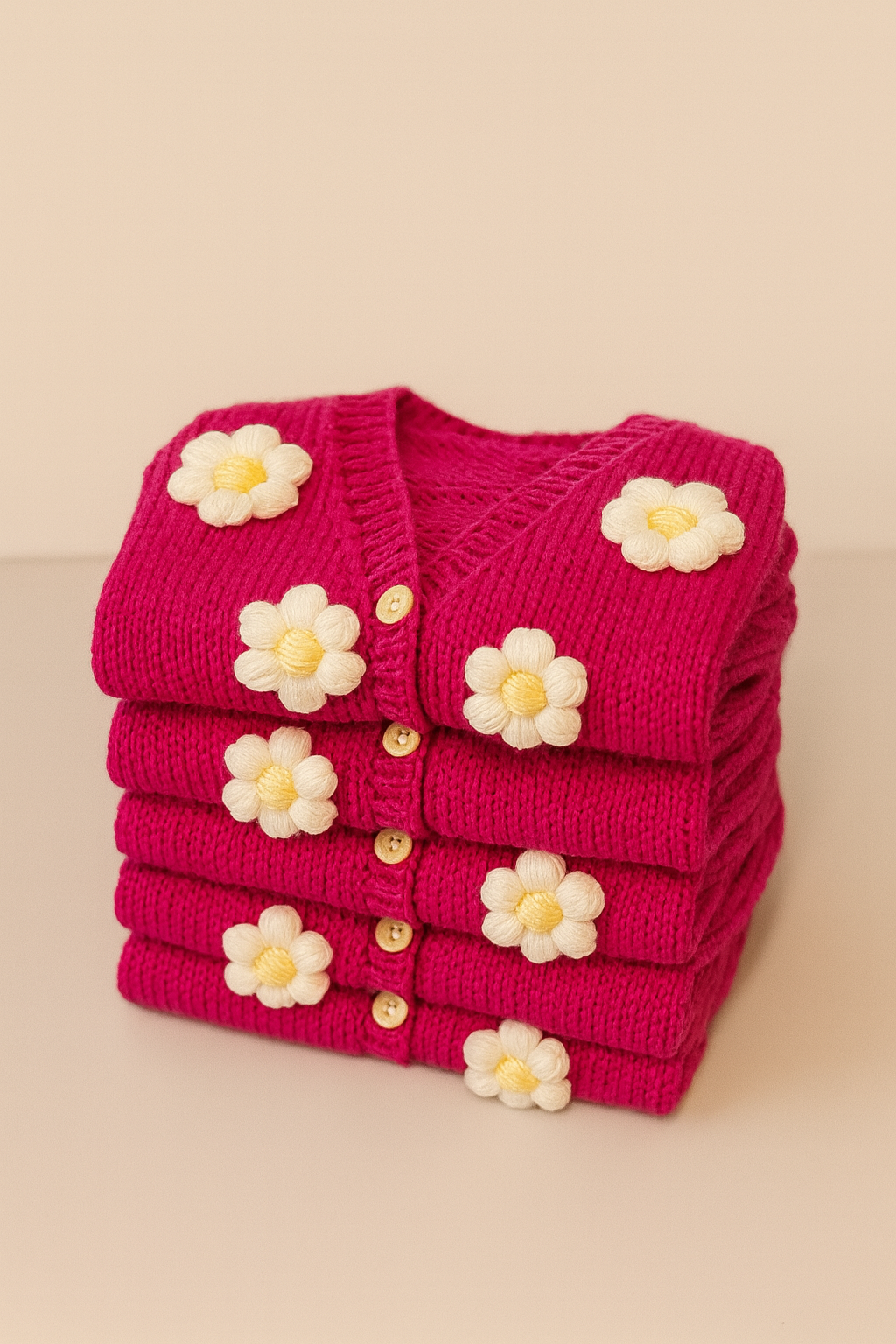 Ručno rađeni dzempercic sa cvijetnim motivom. Idealan za djevojcice od uzrasta od 0 do 6 g