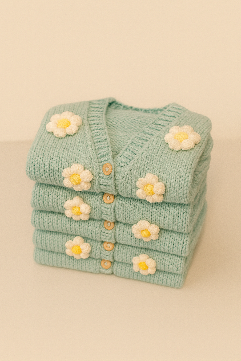 Ručno rađeni dzempercic sa cvijetnim motivom. Idealan za djevojcice od uzrasta od 0 do 6 g